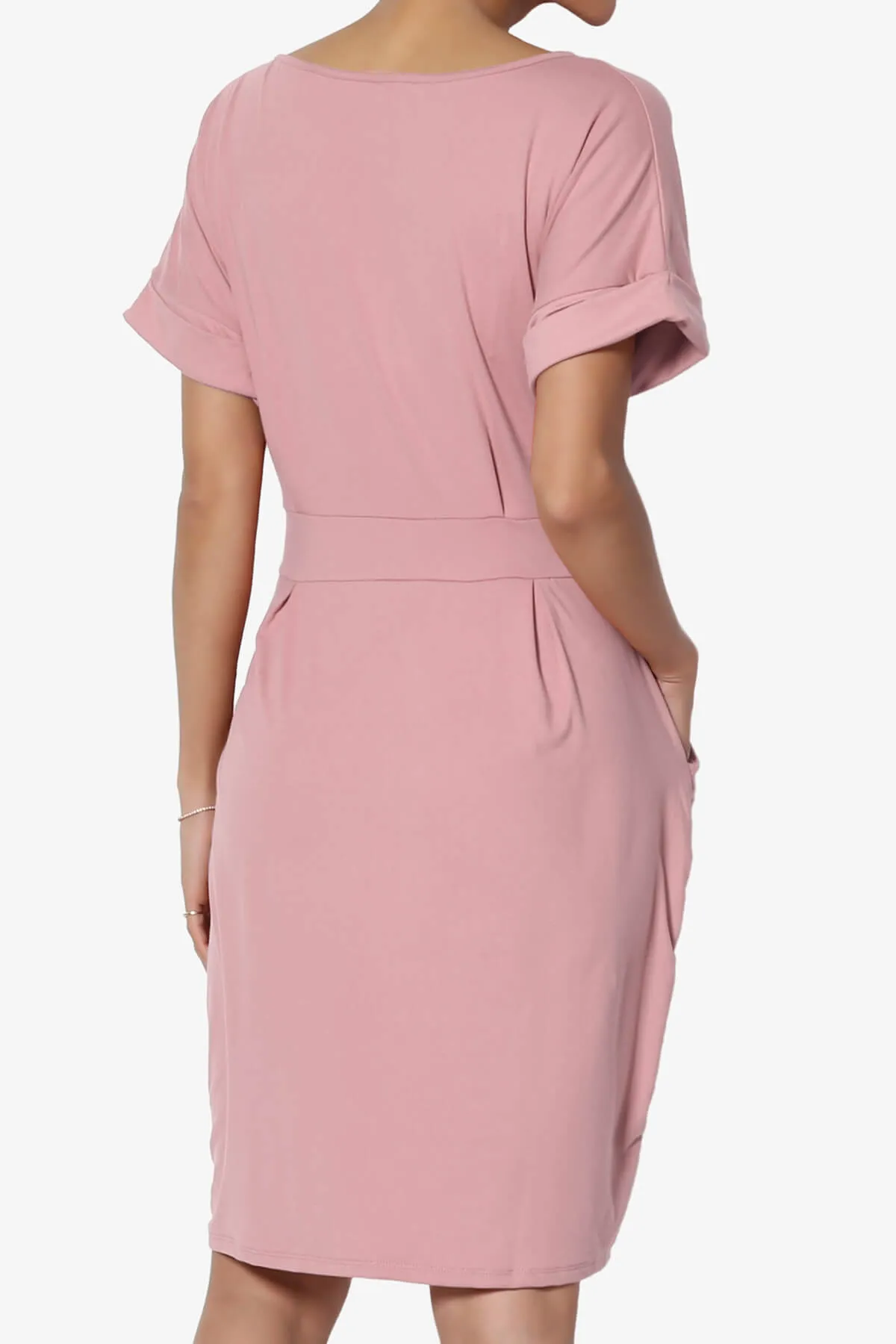 Pennie Tie Waist DTY Jersey Dress