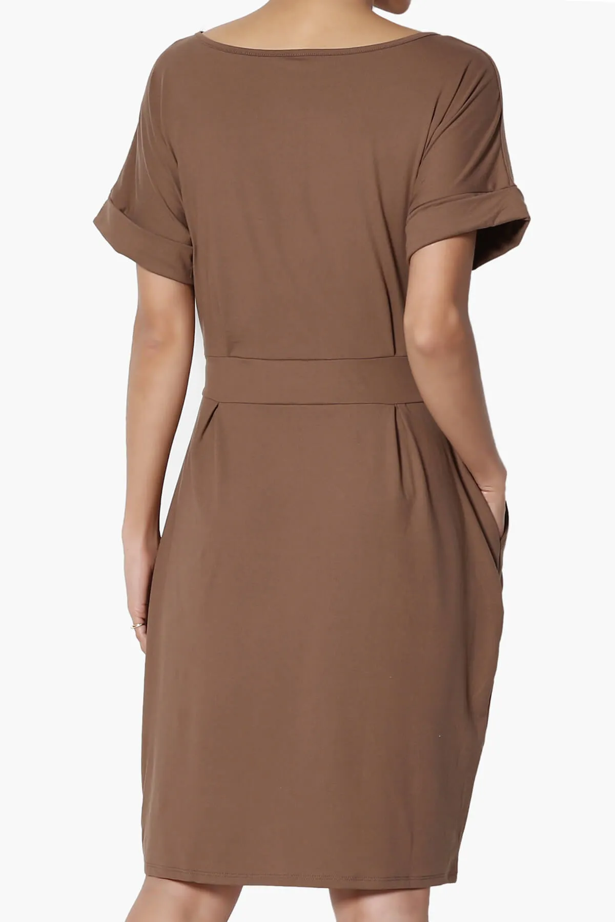 Pennie Tie Waist DTY Jersey Dress