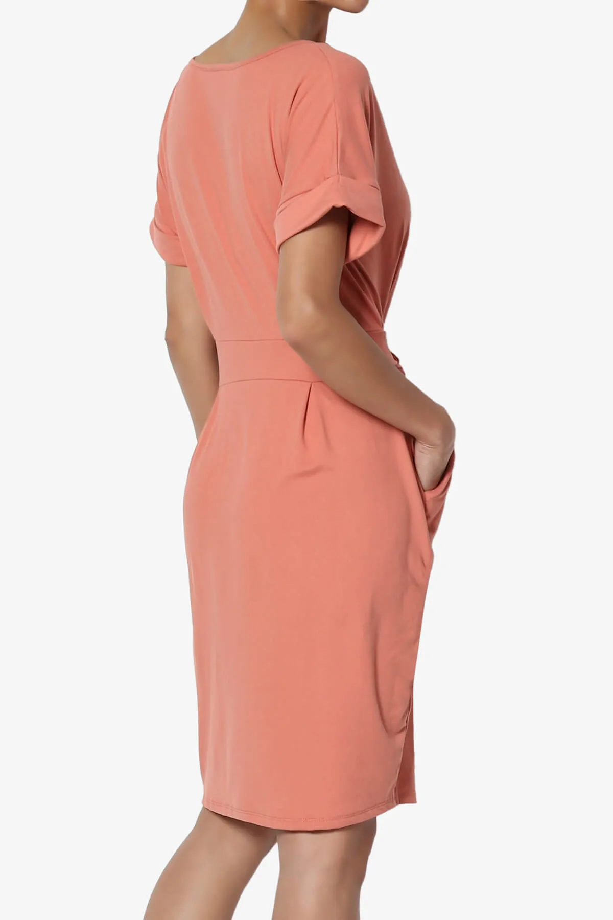 Pennie Tie Waist DTY Jersey Dress
