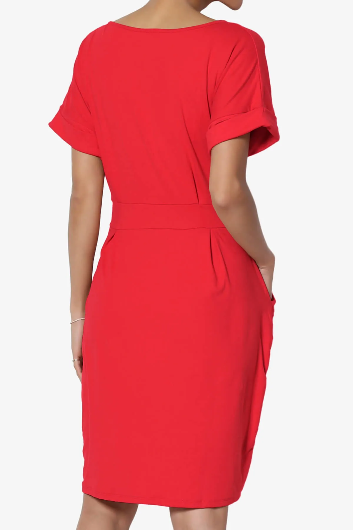 Pennie Tie Waist DTY Jersey Dress