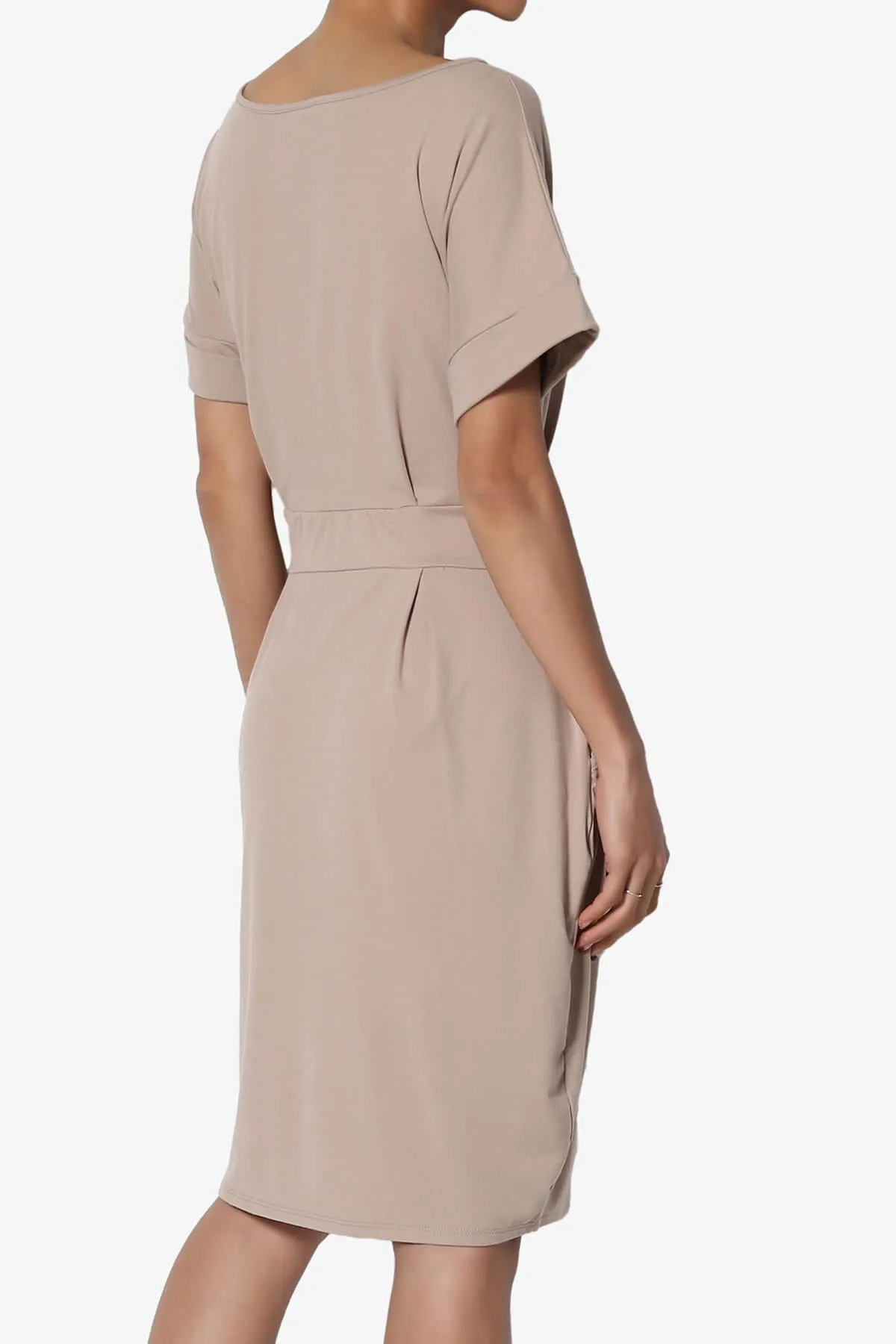 Pennie Tie Waist DTY Jersey Dress