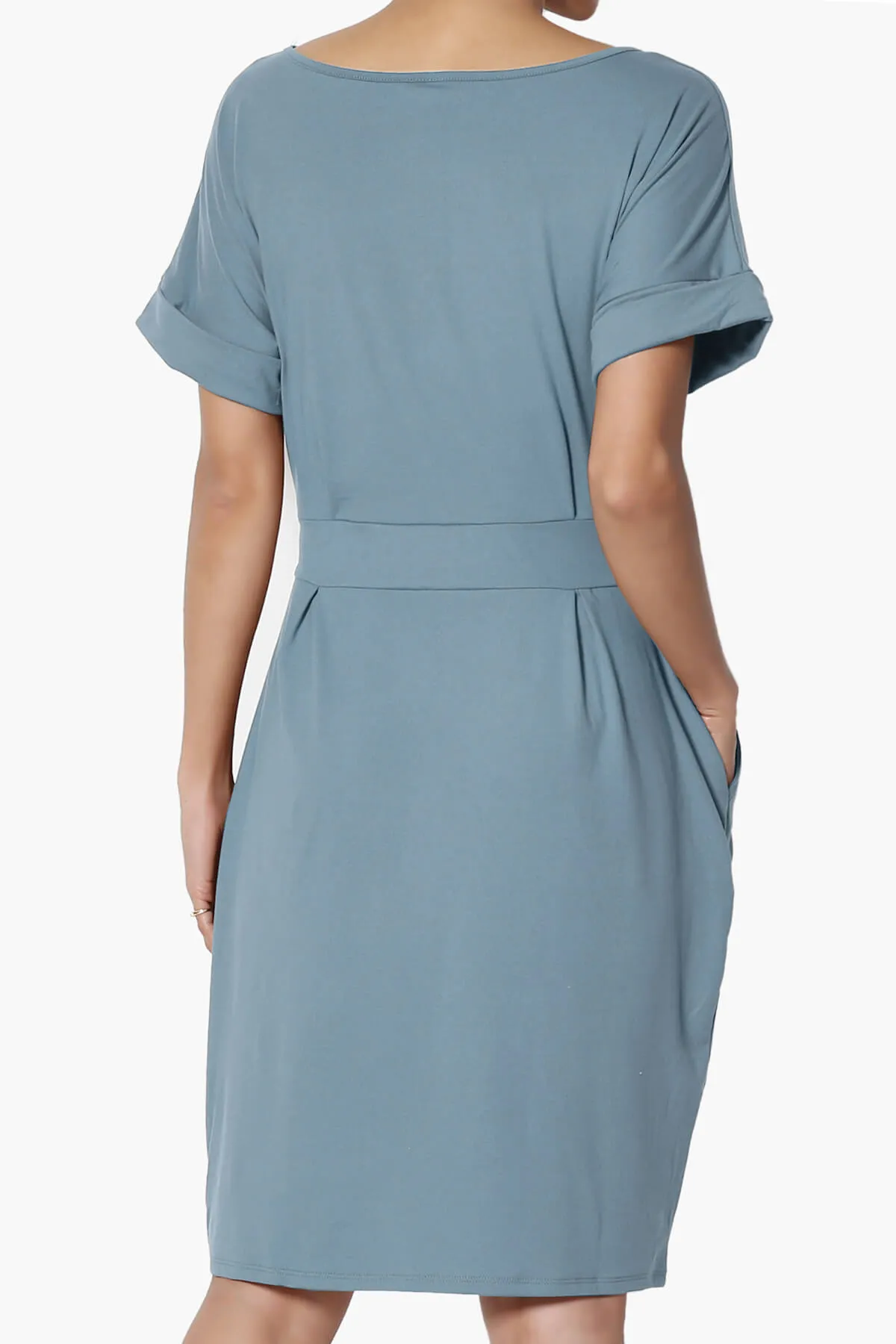 Pennie Tie Waist DTY Jersey Dress