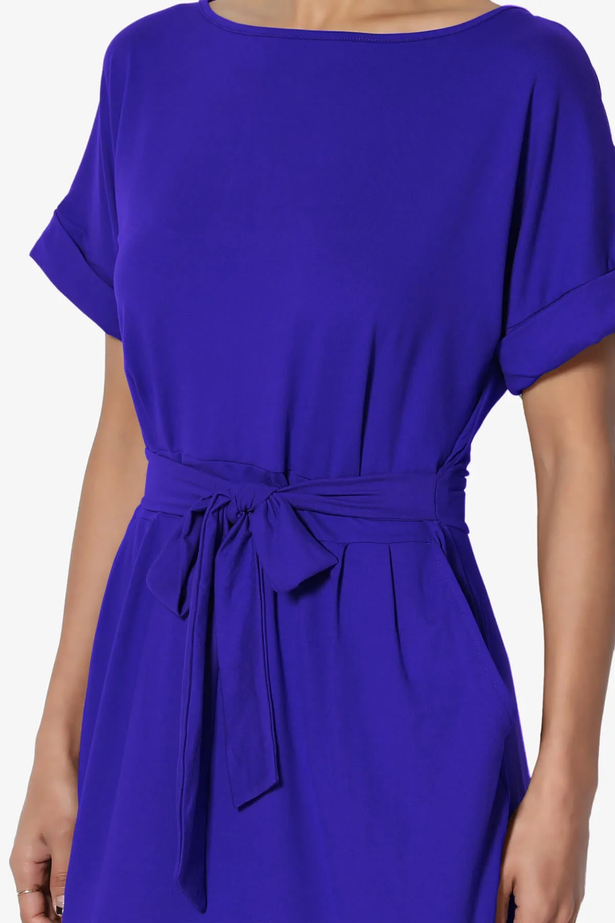Pennie Tie Waist DTY Jersey Dress
