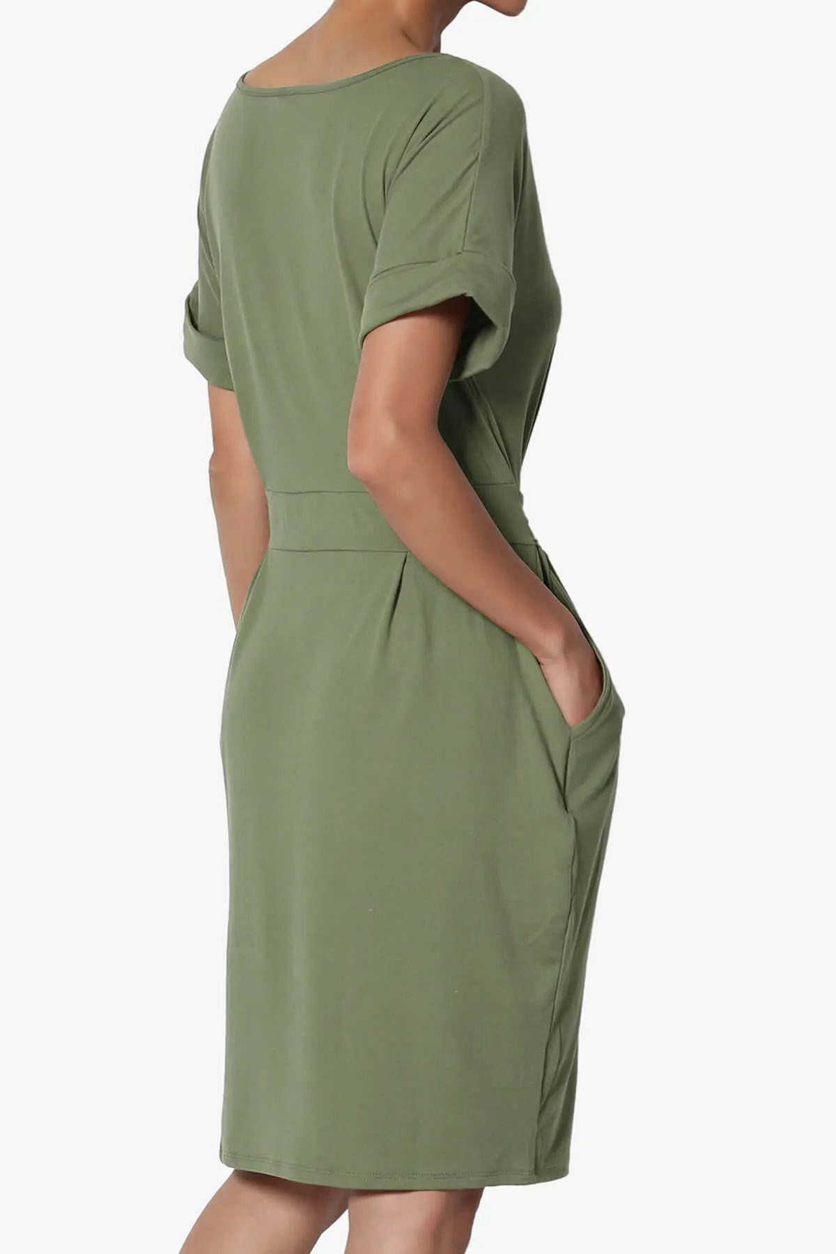 Pennie Tie Waist DTY Jersey Dress