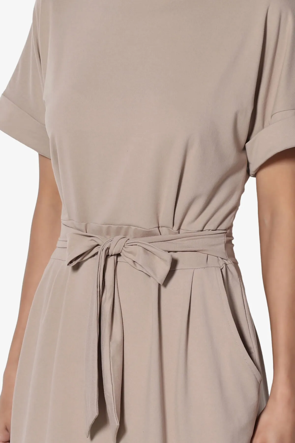 Pennie Tie Waist DTY Jersey Dress
