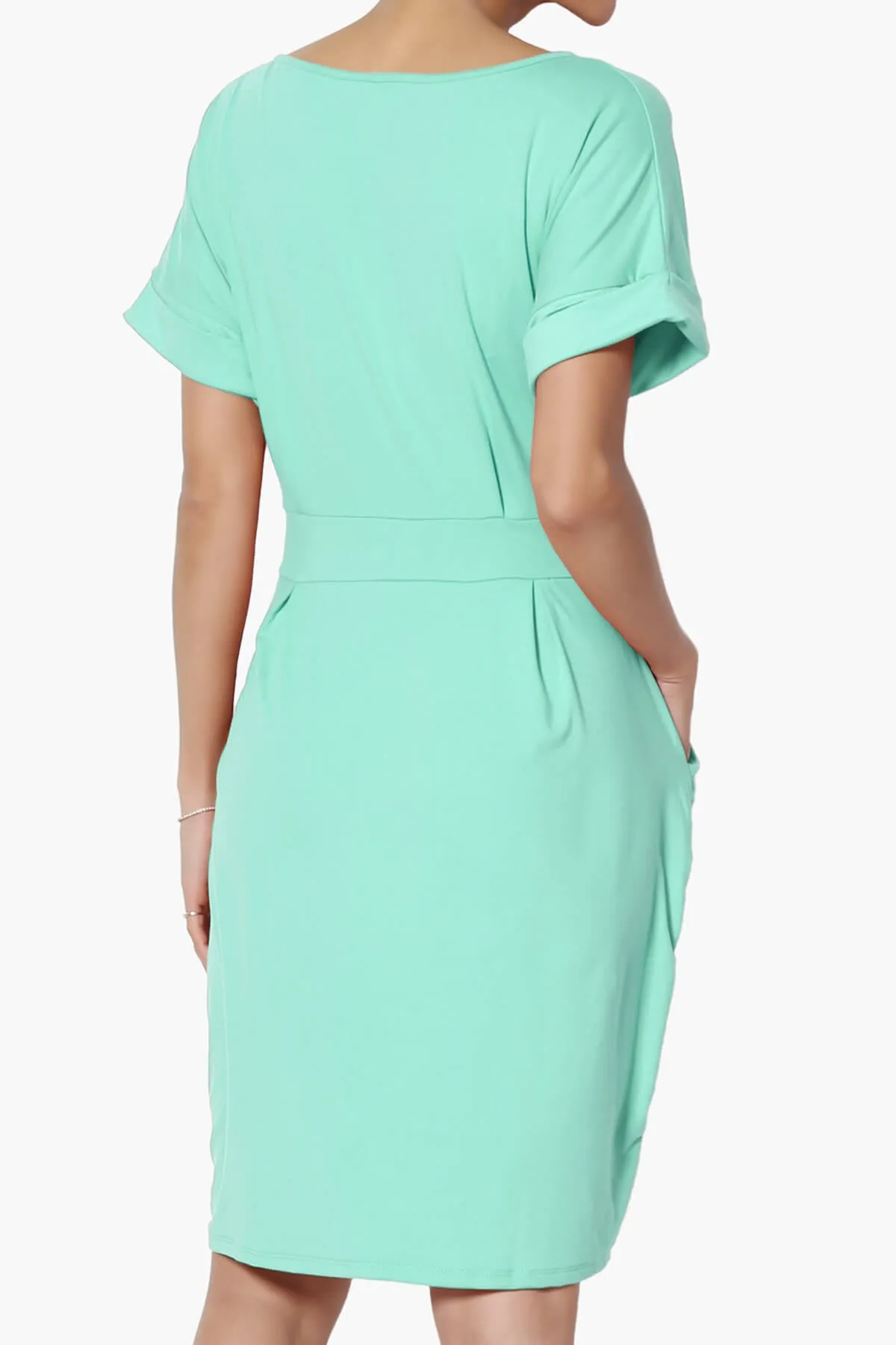 Pennie Tie Waist DTY Jersey Dress