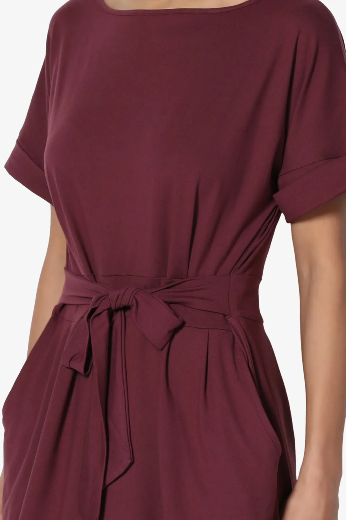 Pennie Tie Waist DTY Jersey Dress