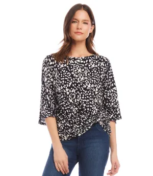 Petite Size Flare Sleeve Pick-Up Top