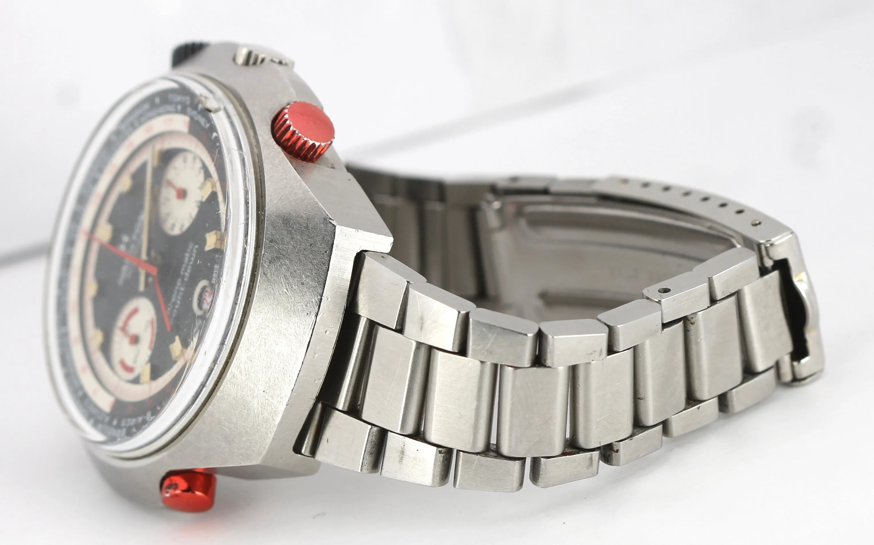 RARE Vintage Hamilton Count-Down GMT Chrono-Matic 141001-3 48mm Black Watch