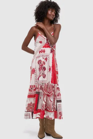 Red and Ecru Sabba Dress