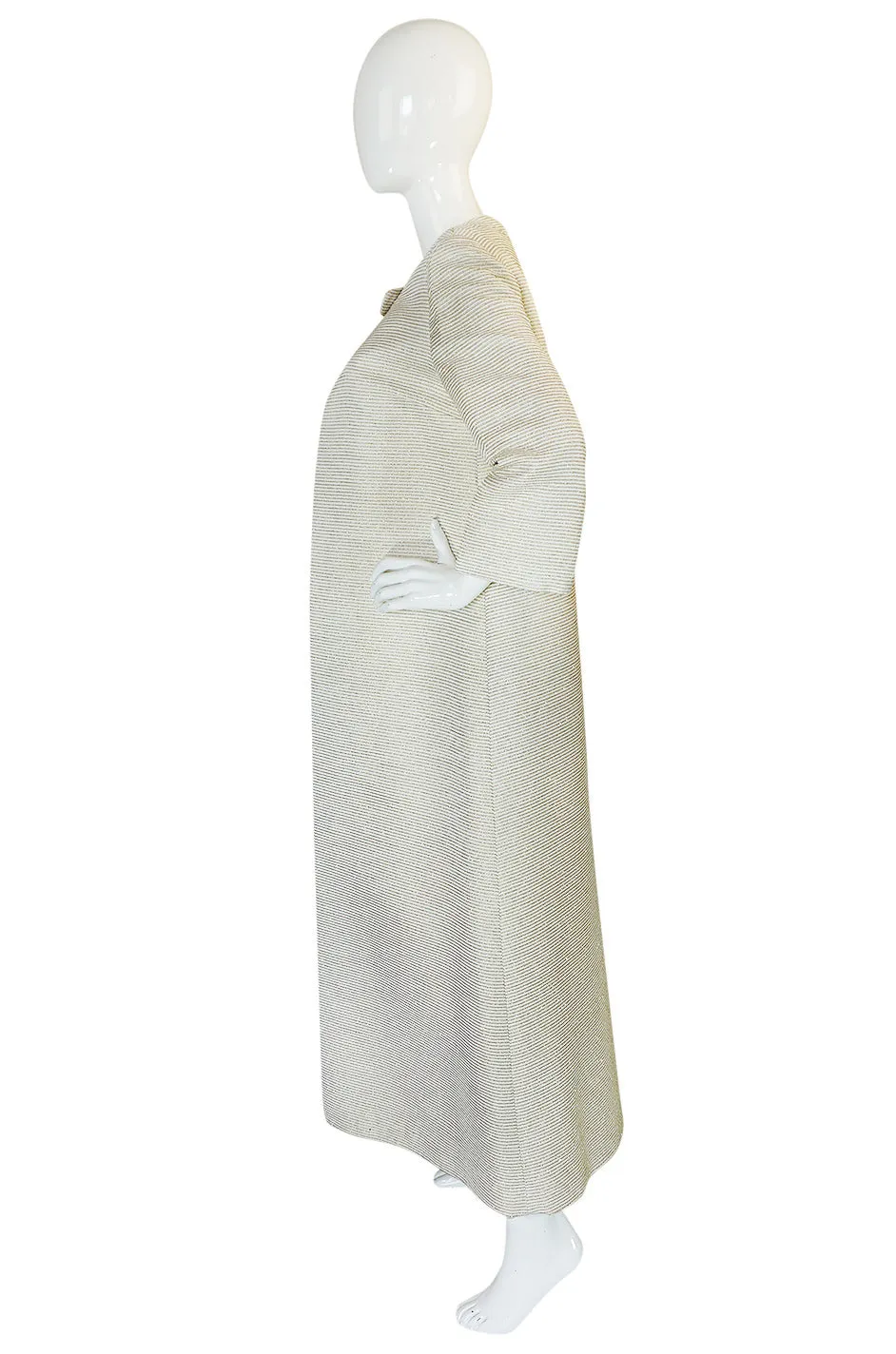 Regal 1960s Cream & Gold Thread Evening Opera Coat