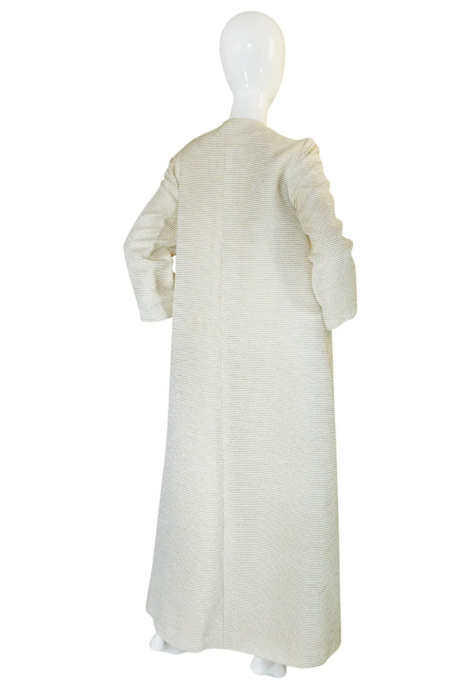 Regal 1960s Cream & Gold Thread Evening Opera Coat