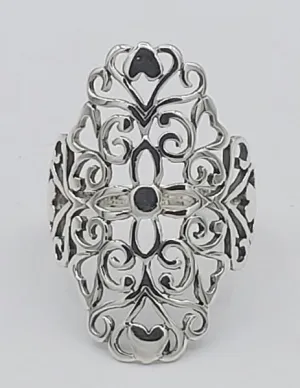 Ring Open Work Sterling Silver