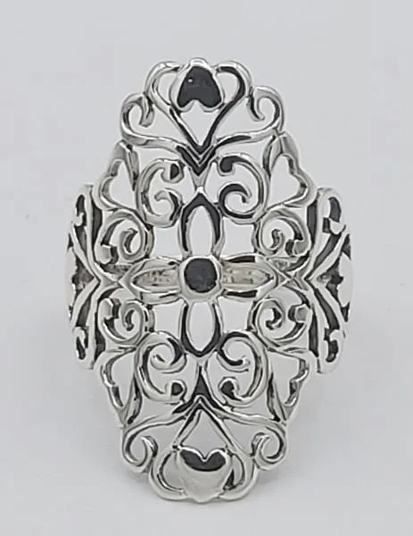 Ring Open Work Sterling Silver