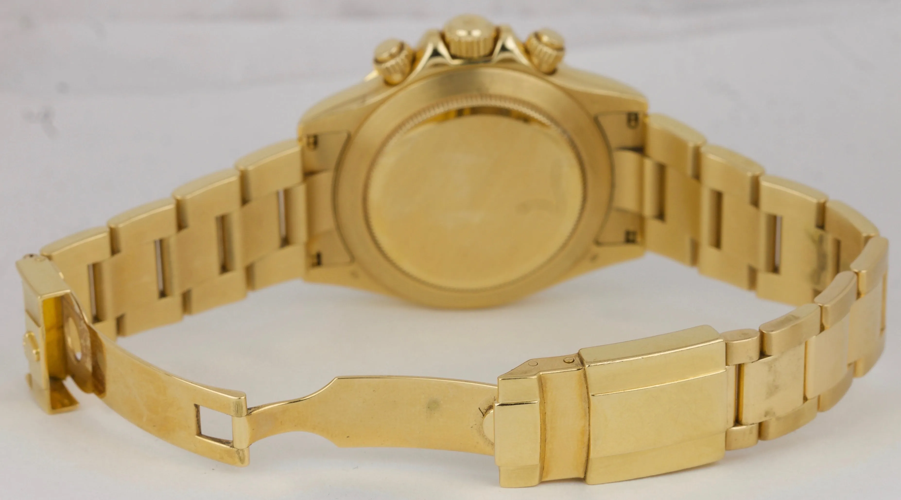 Rolex Daytona Cosmograph Black 18K Yellow Gold 40mm Chronograph Watch 116528