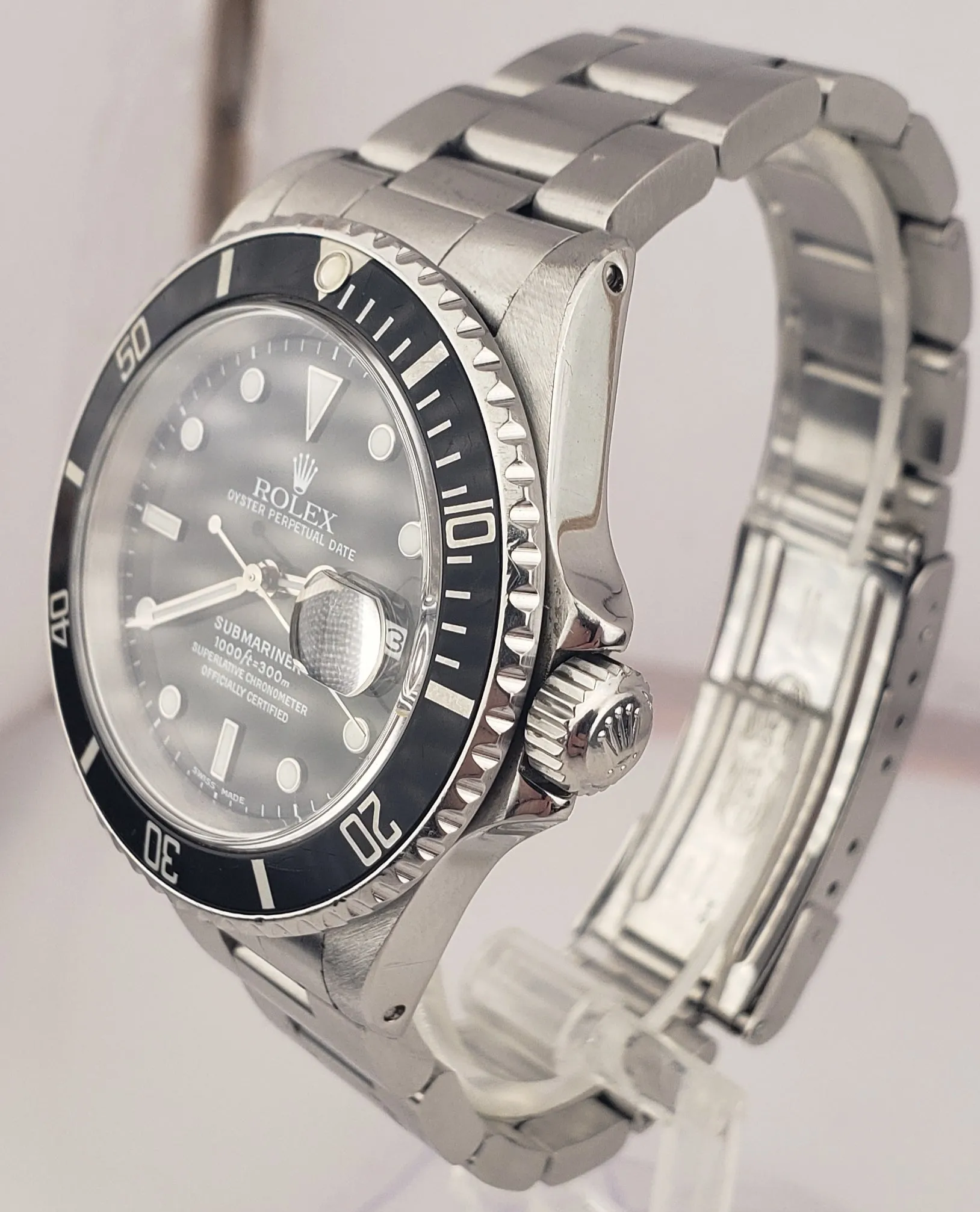 Rolex Submariner Date 16610 Stainless Steel 40mm Black Dive Pre-Ceramic Watch