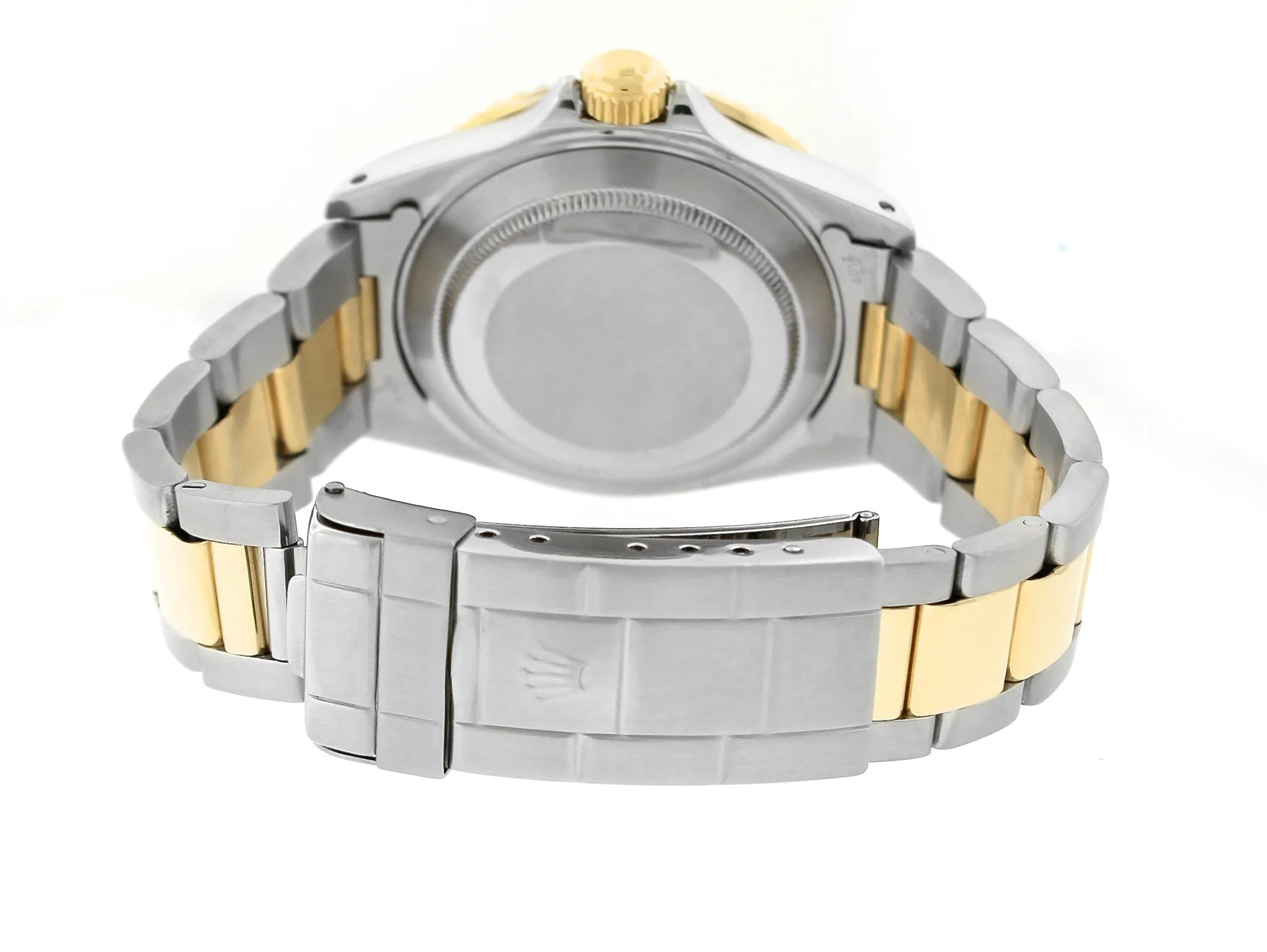 Rolex Submariner Date Two-Tone 18K Gold Stainless Black 40mm Dive Watch 16613