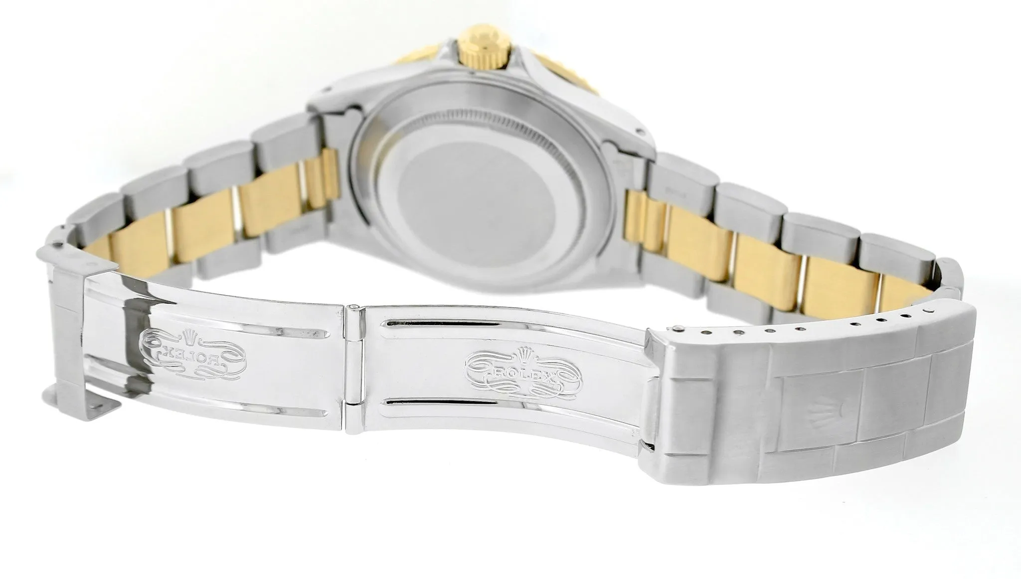 Rolex Submariner Date Two-Tone 18K Gold Stainless Black 40mm Dive Watch 16613