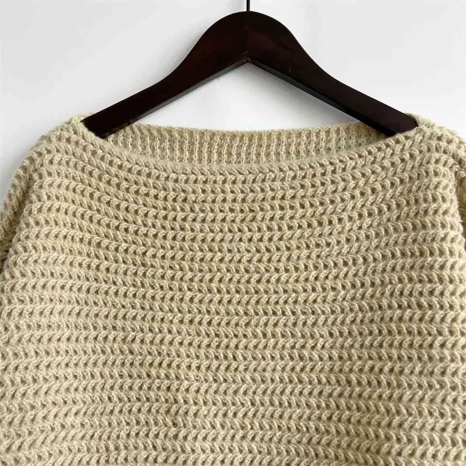 Ruby Openwork Boat Neck Long Sleeve Sweater