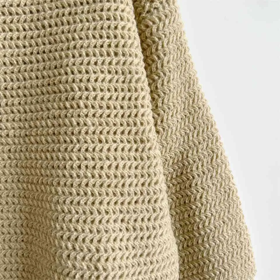 Ruby Openwork Boat Neck Long Sleeve Sweater