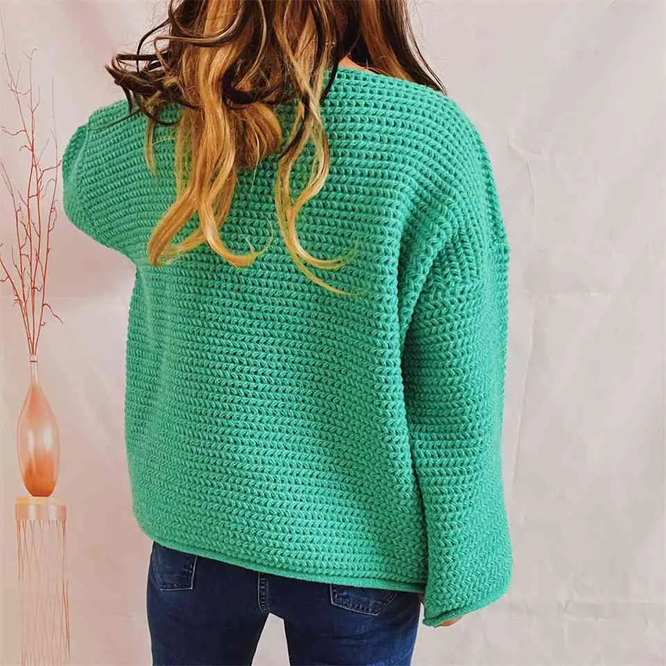 Ruby Openwork Boat Neck Long Sleeve Sweater