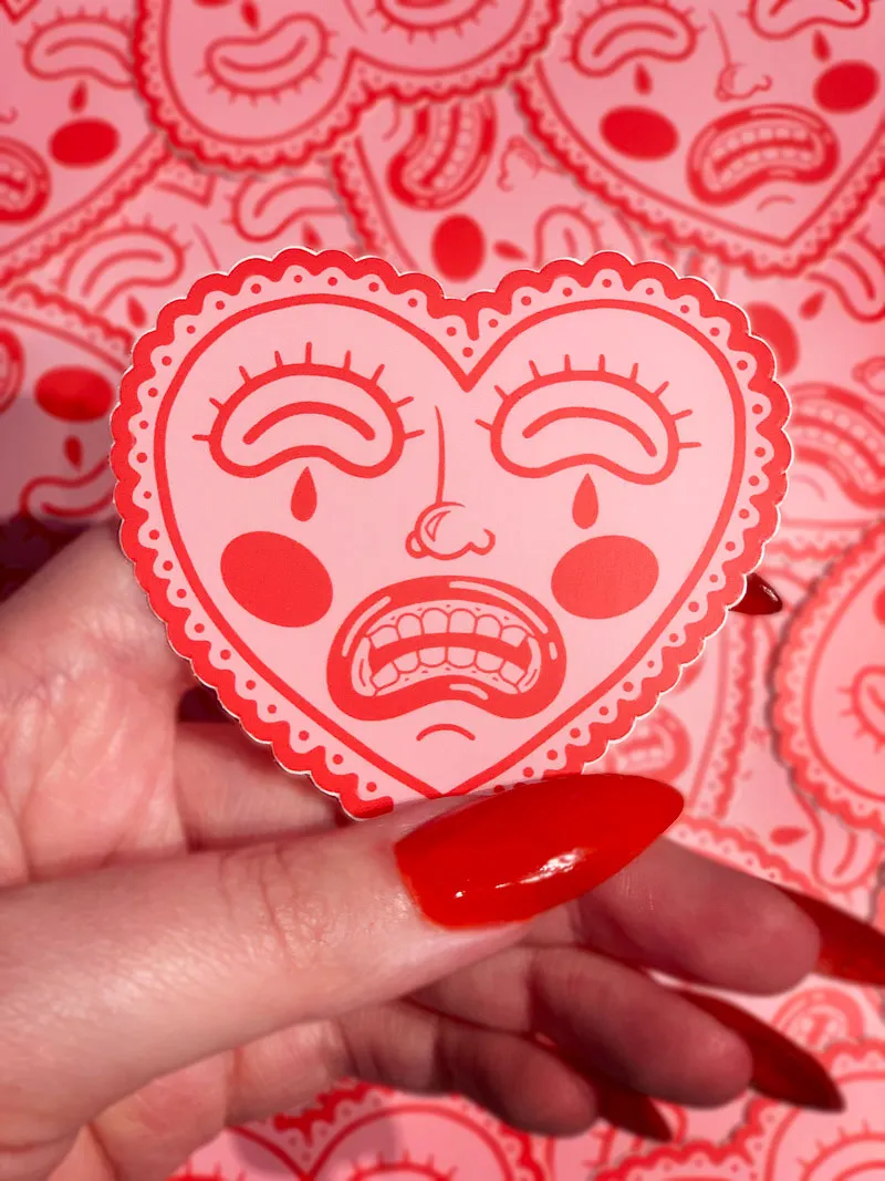 Sad Heart Sticker