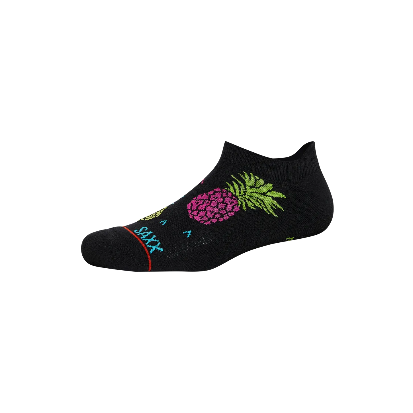 Saxx Mens Whole Package Low Show Socks - Pineapple Flip/Black