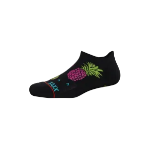 Saxx Mens Whole Package Low Show Socks - Pineapple Flip/Black