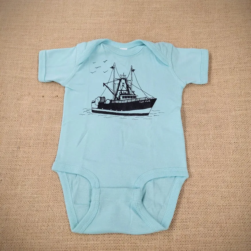 Scallop Boat Onesie