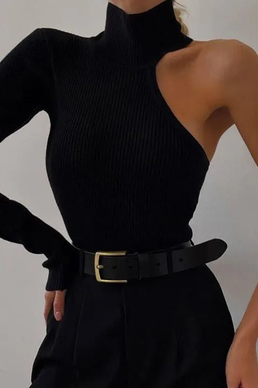 Single-sleeve irregular jumpsuit