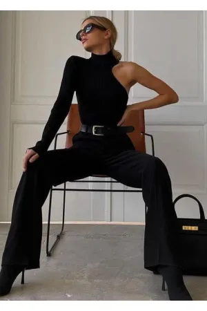 Single-sleeve irregular jumpsuit