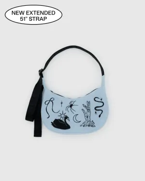 Small Nylon Crescent Bag in Ballet Icons