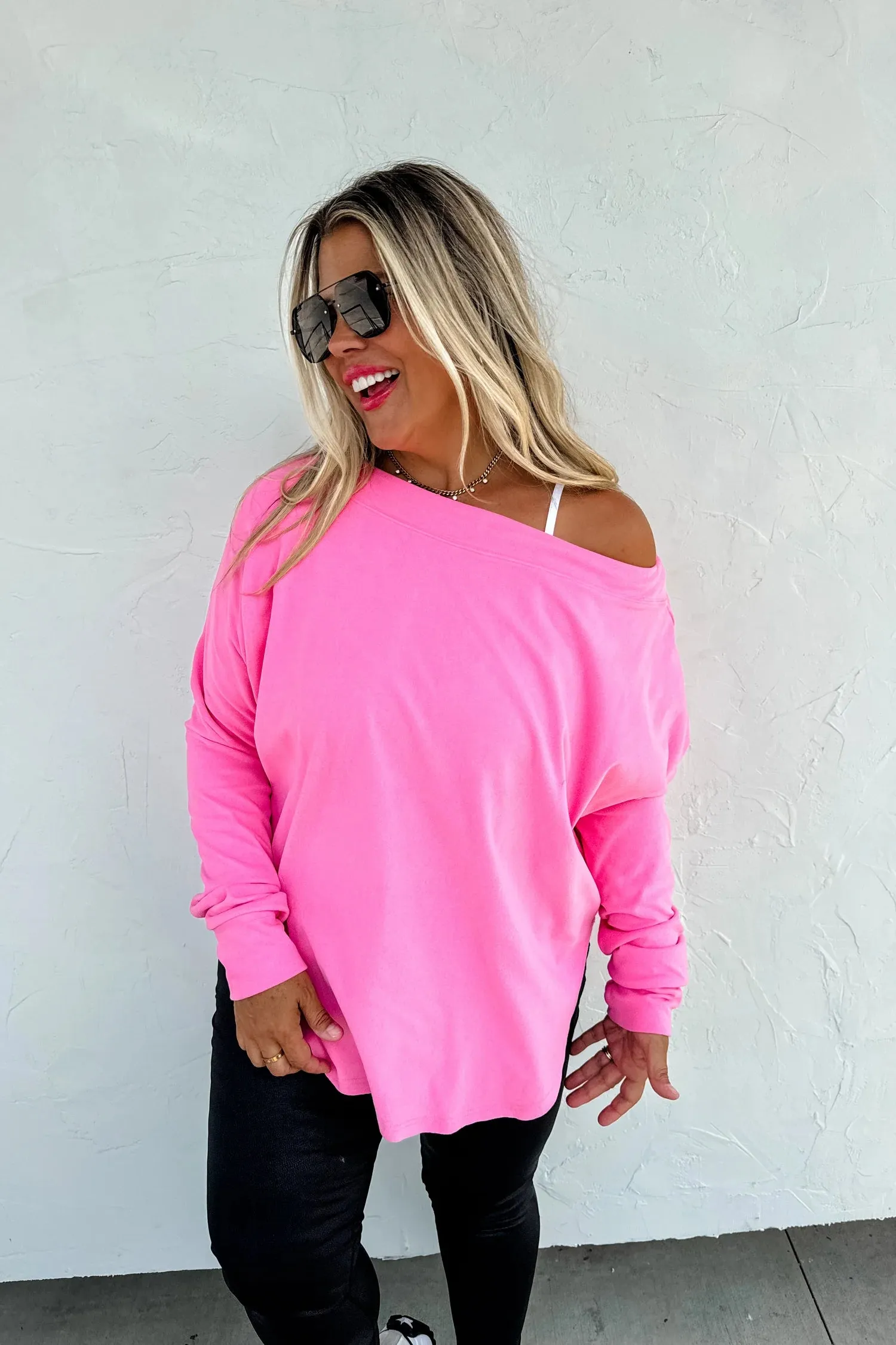 Softer Side Long Sleeve Top - Pink