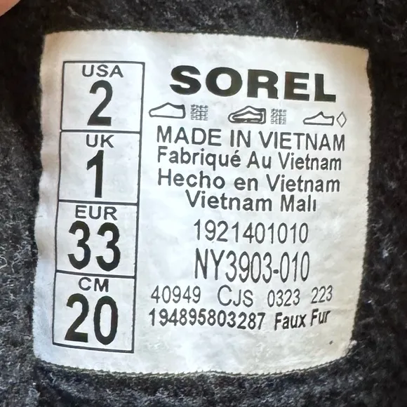 SOREL Whitney II Plus Snow Boot - US 2 (Little Girl)