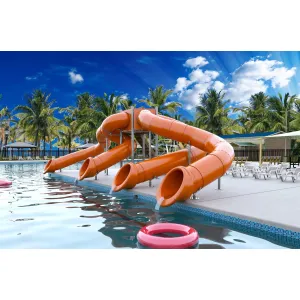 Spectrum Aquatics- Quad Flume Supreme Half Hex Deck