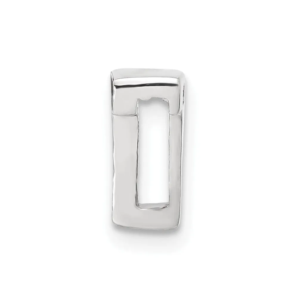 Sterling Silver CZ Initial T Slide