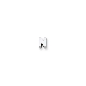Sterling Silver Polished N Initial Slide