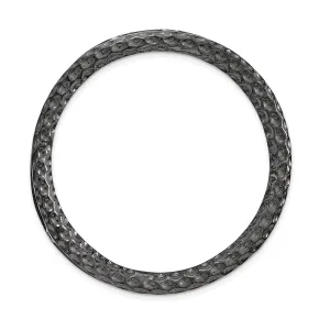 Sterling Silver Stackable Expressions Black-plated Large Chain Slide