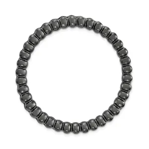 Sterling Silver Stackable Expressions Black-plated Large Chain Slide