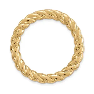 Sterling Silver Stackable Expressions Gold-tone Med Polished Chain Slide