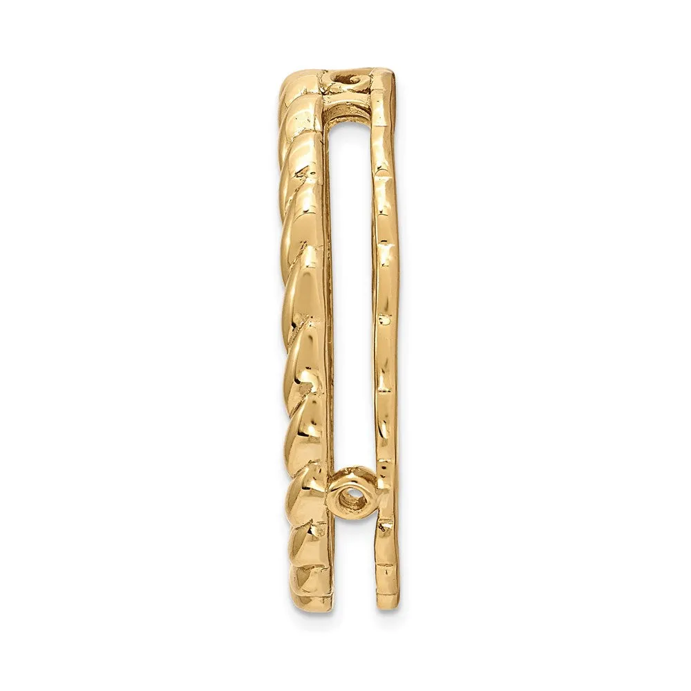 Sterling Silver Stackable Expressions Gold-tone Med Polished Chain Slide