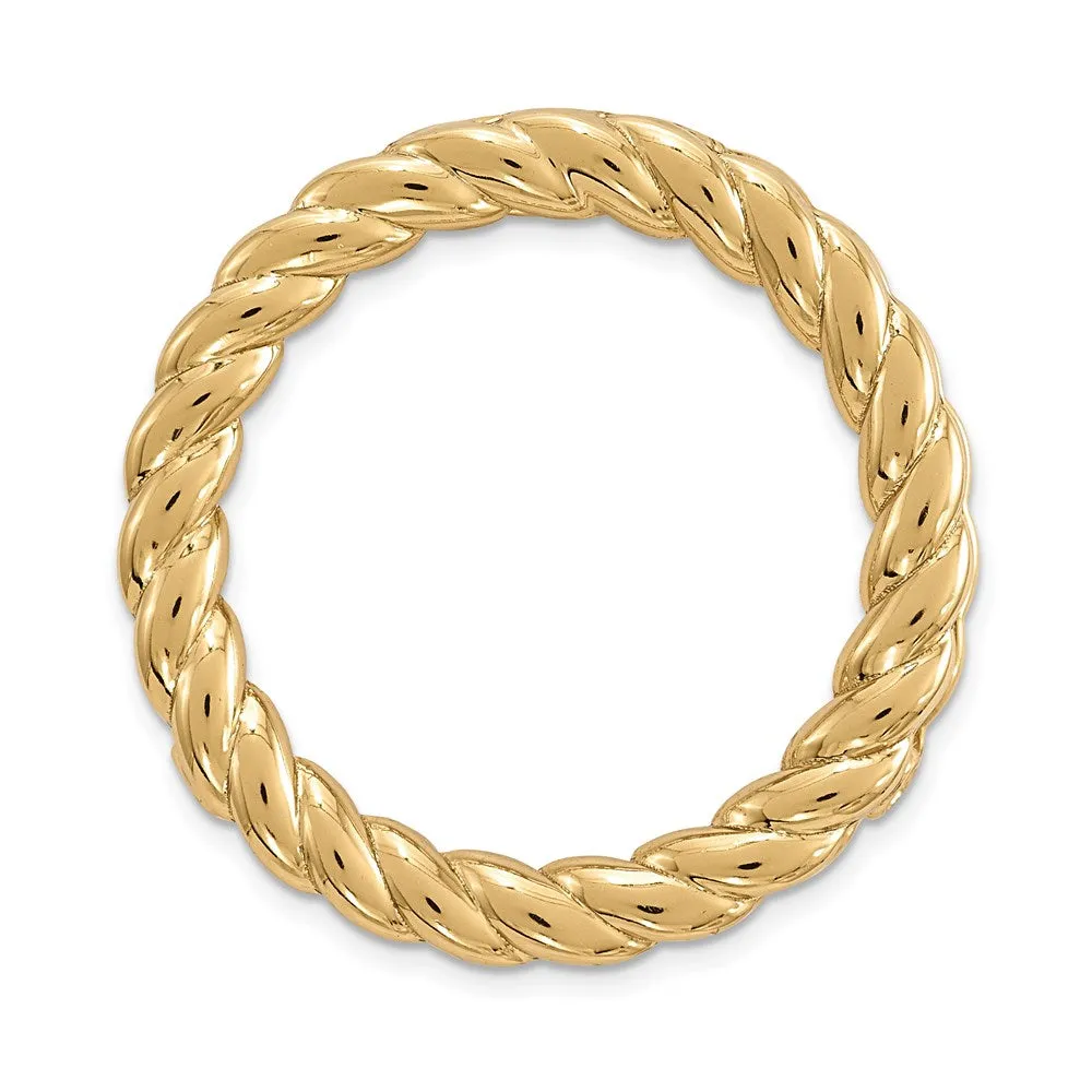 Sterling Silver Stackable Expressions Gold-tone Med Polished Chain Slide