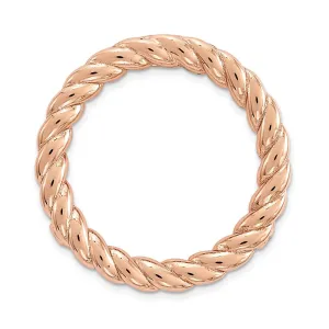 Sterling Silver Stackable Expressions Rose-tone Med Polished Chain Slide
