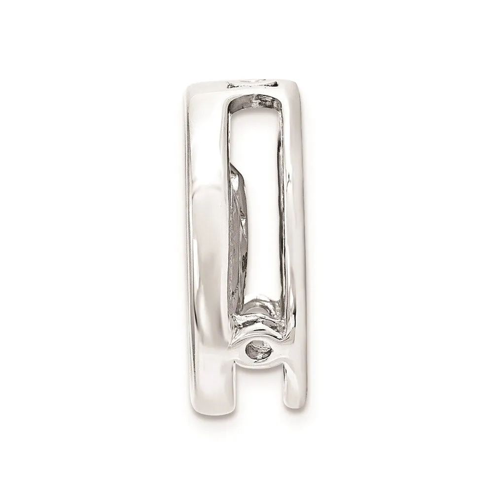 Sterling Silver Stackable Expressions Small Red Butterfly Chain Slide