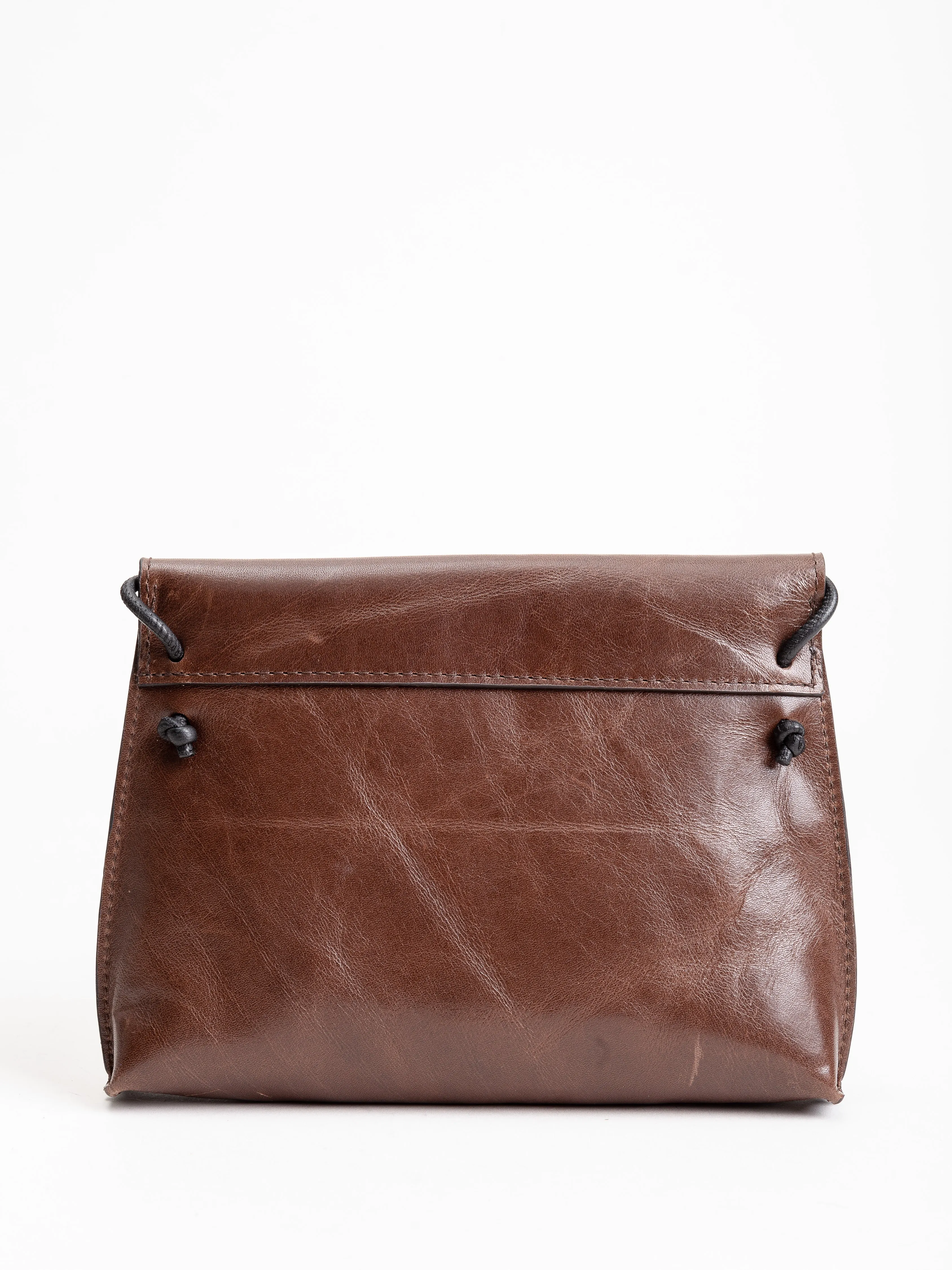 strappy foldover - brown vintage