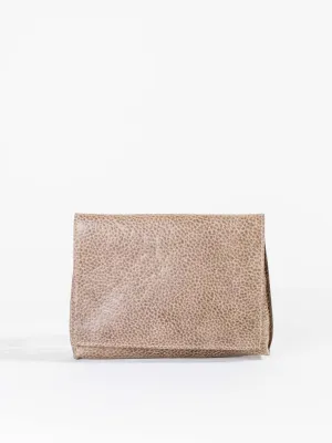 strappy foldover - taupe