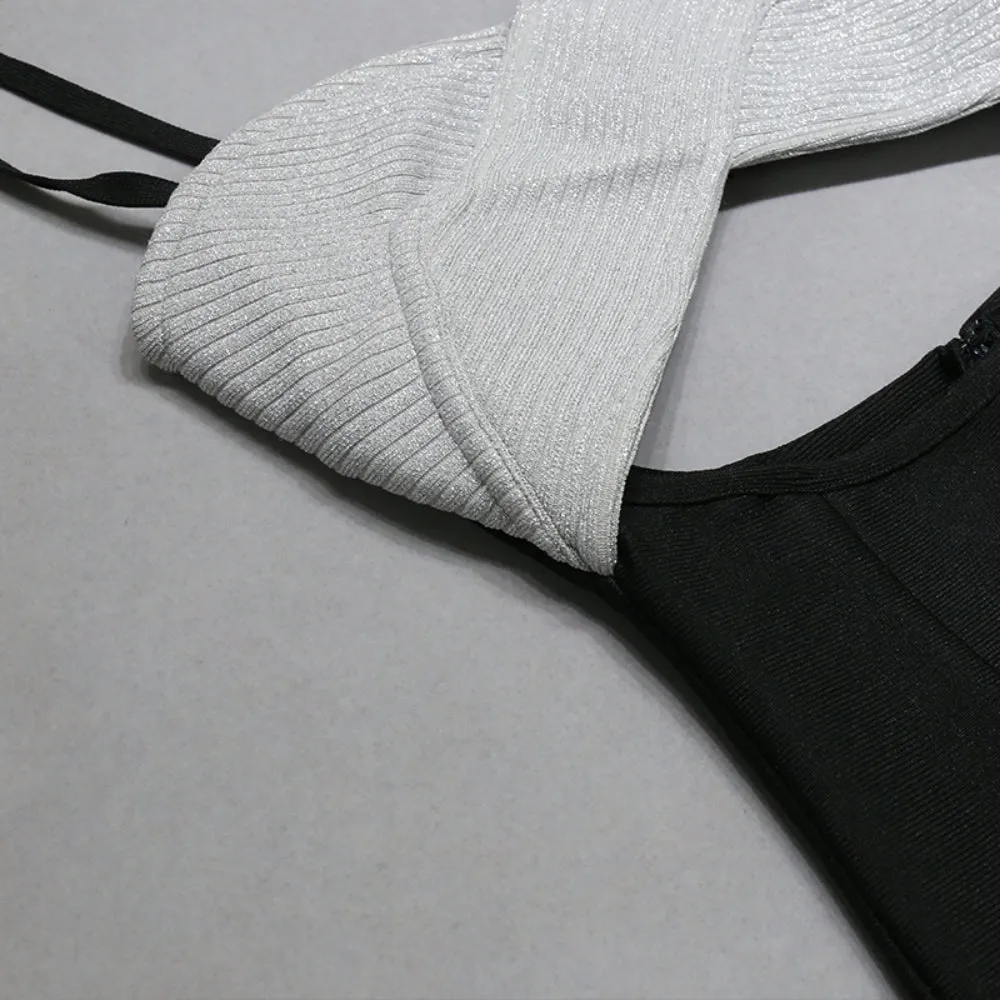 Strappy Sleeveless Hollow out Mini Bandage Dress PZC2296