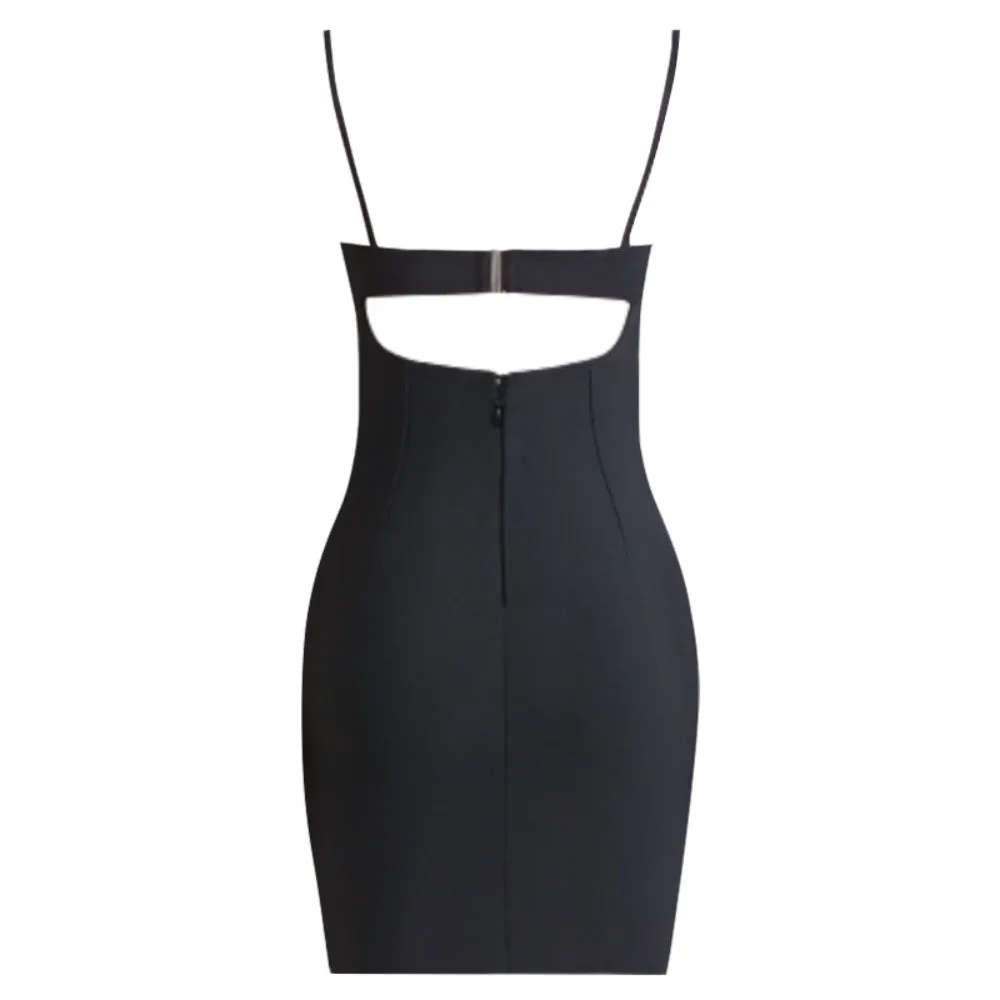 Strappy Sleeveless Hollow out Mini Bandage Dress PZC2296
