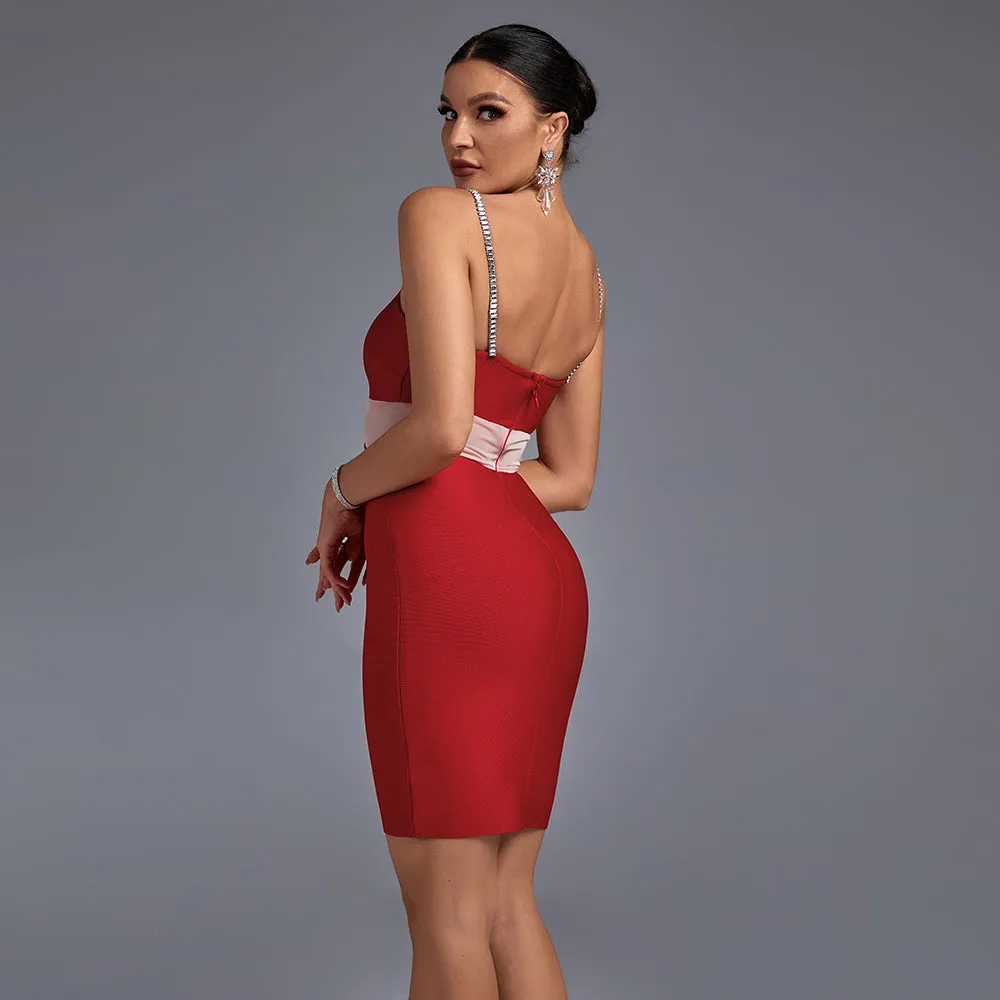 Strappy Sleeveless Hollow out Mini Bandage Dress