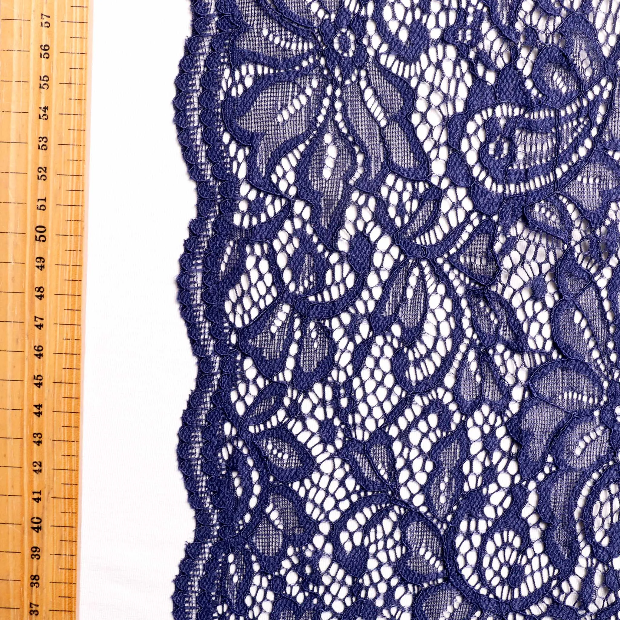 Stretchy Corded Lace - Black or navy